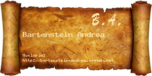 Bartenstein Andrea névjegykártya
