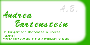 andrea bartenstein business card